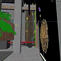 Modern Hotel Lobby Interior With Wooden Wall Green Plants Front Desk And Decorative Art