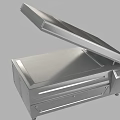 Stainless Steel Industrial Equipment With Open Lid Platform And Storage Drawer Structure