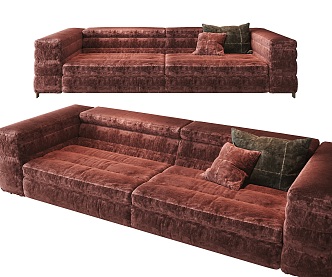 Modern Three-Person Sofa Minotti Multi-Person Sofa 3d model