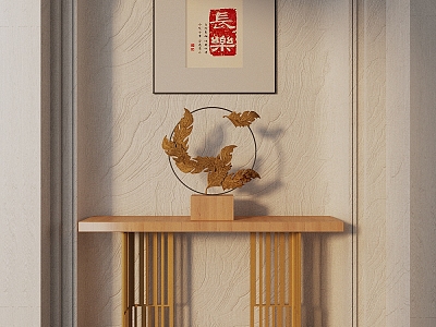 Chinese Style End View Table Porch Side Cabinet model