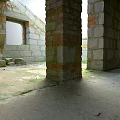 Unfinished Construction Building Interior With Brick Walls Concrete Structures And Exposed Window Frames