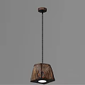 Natural Wooden Square Pendant Lights with Different Wood Tones