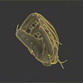 High Quality Professional Leather Baseball Glove With Dark And Yellow Stitching Design