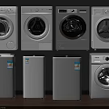 Various White Washing Machines Different Models And Styles On Display For Home