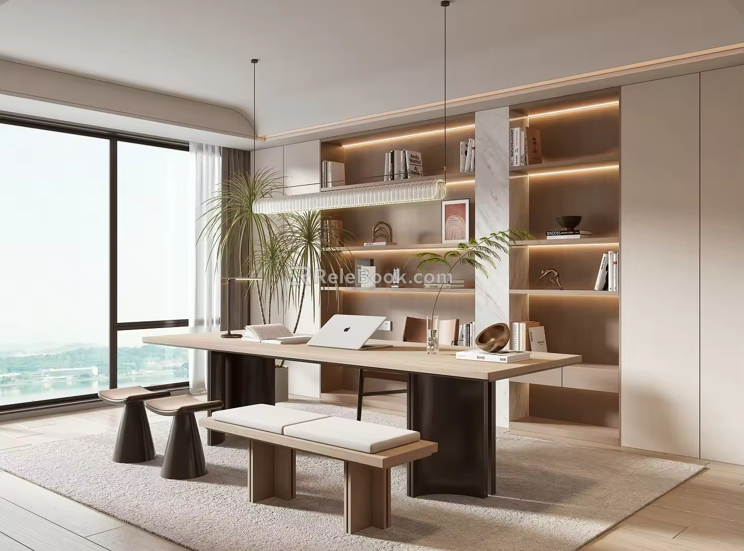 New Chinese Style Study 3d model