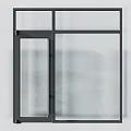 Modern Window Design Collection With Black Frames Clear Glass And Various Structures 3d model