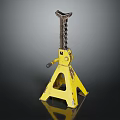 Yellow Automotive Jack Stand Tripod Design For Vehicle Support Metal Structure