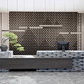 New Chinese Front Desk 3d model