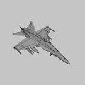 Detailed Modern Military Fighter Jet Number 22 With Missiles On Wings