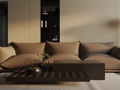 Three-seat sofa 3d model