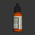 Orange Plastic Bottle with Black Cap and Product Label for Daily Use