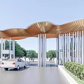 Simple entrance gate 3d model