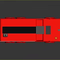 Detailed Red Fire Truck With Ladder And Top Equipment 3D Rendering