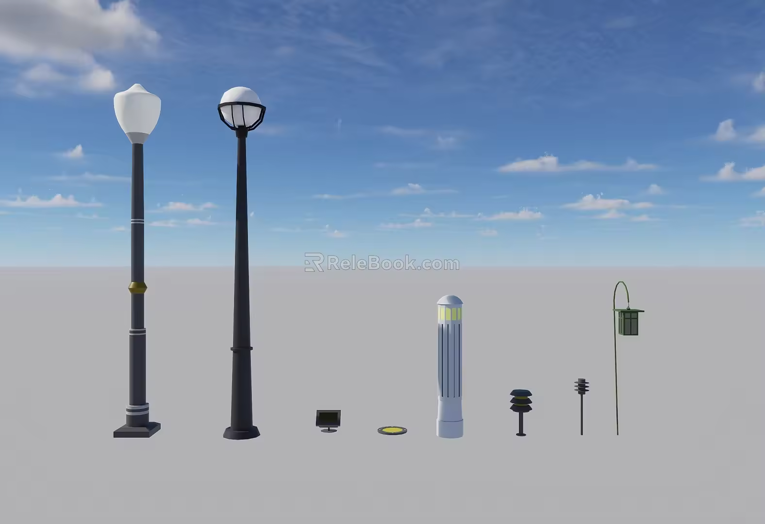 Retro street lamp 3d model