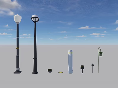 Retro street lamp 3d model