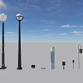 Retro street lamp 3d model