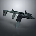 Tactical Green Black Rifle With Modular Rail System And Ergonomic Grip 3d model