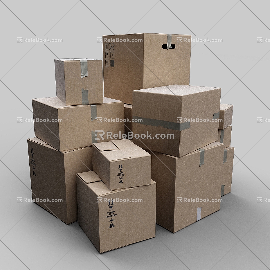 Modern Box Express Box Storage Box 3d model