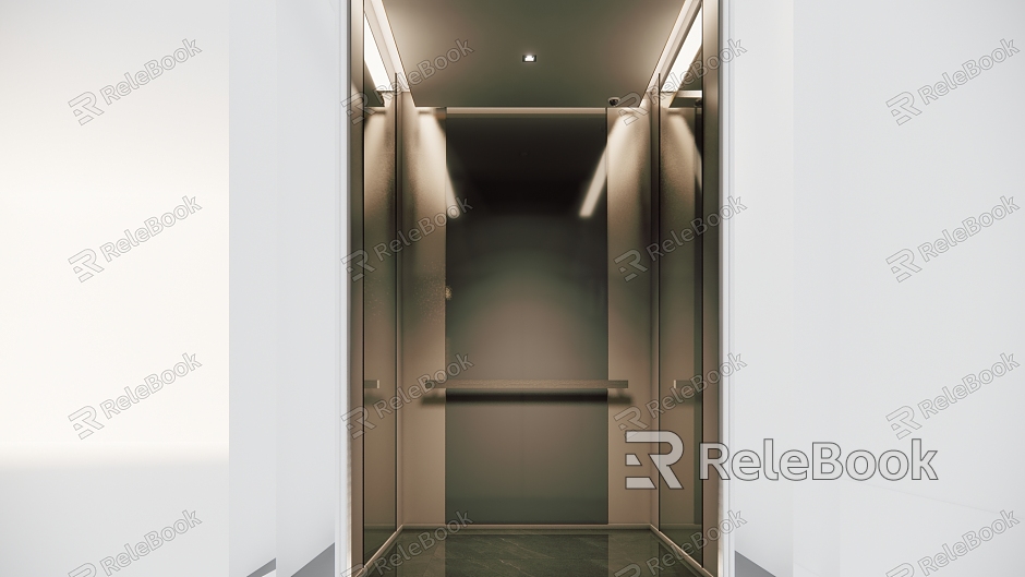 Luxury Hotel Residential Elevator Car model