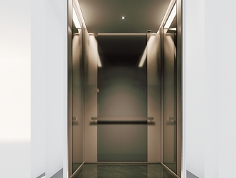 Luxury Hotel Residential Elevator Car 3d model