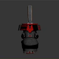 Durable Black And Red Work Boots With Metal Parts For Daily Use