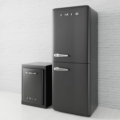 Modern Refrigerator Fridge Freezer 3d model
