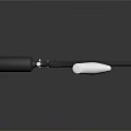 Modern Tactical Gun With Black Body White Component And Gas Cylinder