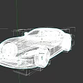 Silver Sports Car With Sleek Aerodynamic Design Modern Sporty Exterior Red Accented Wheels