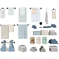 Modern towel combination 3d model