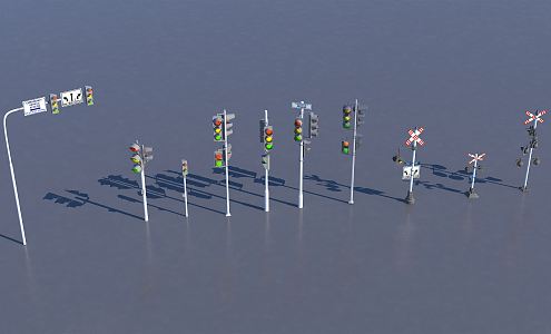 Modern Traffic Lights 3d model