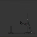 Advanced 3D Printer Electronic Equipment With Curved Black Structure And Mechanical Track