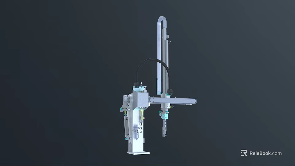 Industrial Mechanical Arm Equipment Featuring Vertical Rod And Horizontal Structural Components 3d model