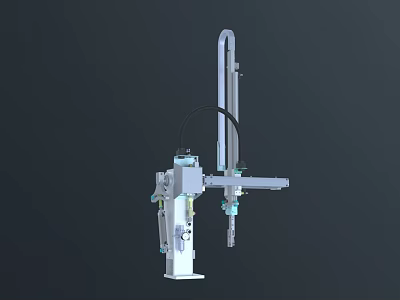 Industrial Mechanical Arm Equipment Featuring Vertical Rod And Horizontal Structural Components 3d model