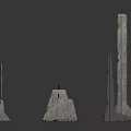 Concrete Traffic Barriers And Roadblocks With Various Shapes And Metal Frames