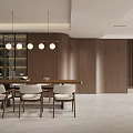 Modern Living Dining Room Interior With TV Cabinet Coffee Table Beige Rug And Wooden Elements