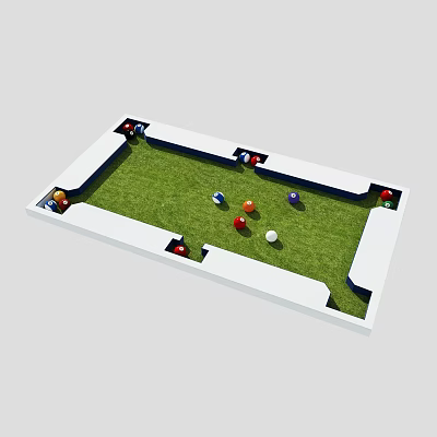 modern billiards football game snooker 3d model