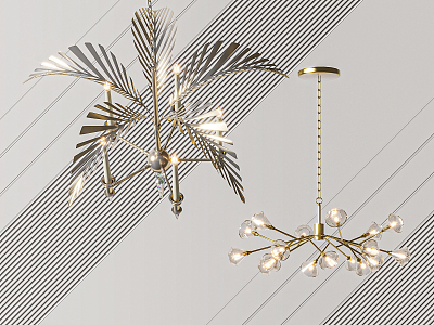 Modern chandelier 3d model