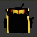 Stylish Yellow Red Black Gaming Chair With Adjustable Armrests And Rolling Wheels