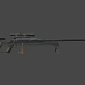 Tactical Sniper Rifle With Precision Scope And Brass Bullets Design