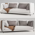 Modern multiplayer sofa IKEA double sofa 3d model