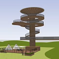 Modern observation platform 3d model