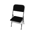 Black Folding Leisure Chair with Metal Frame Simple Design Portable for Indoor Outdoor Use