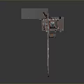 Industrial Tower Crane Structure Featuring Metal Frame And Stable Base Design