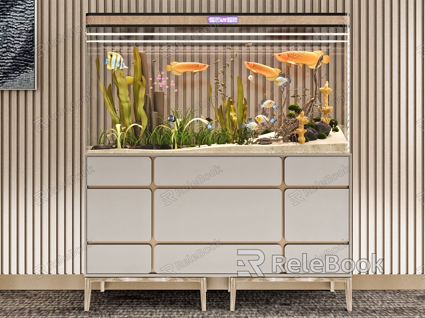 Modern fish tank model