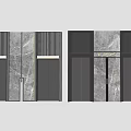 Modern Elevator Door Design Featuring Sleek Metal And Marble Panel Finishes 3d model