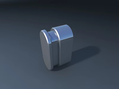 Sleek Modern Polished Metal Door Handle Design For Home Office Interiors 3d model