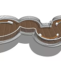 Curved Bridge Design With Two Lane Road And Pedestrian Pavement