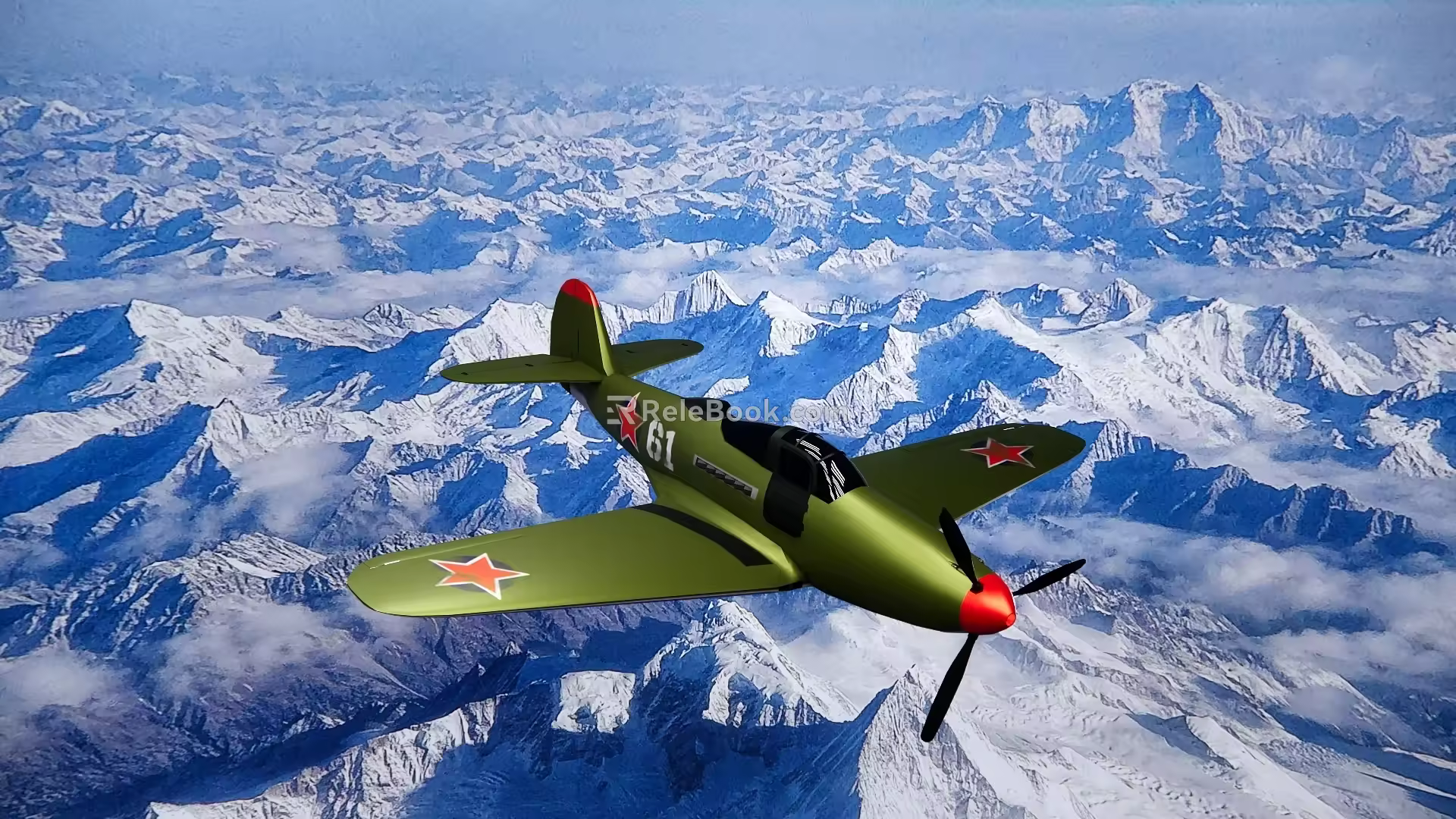 Modern Fighter World War II Propeller Aircraft Zero Fighter High Precision 3d model