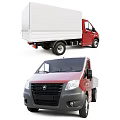 Red Commercial Panel Van Truck Multi Angle Displays 3d model