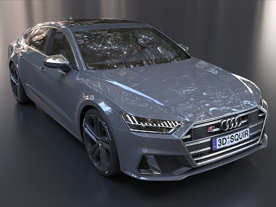 Audi S7 hatchback version Audi car Audi sedan 3d model